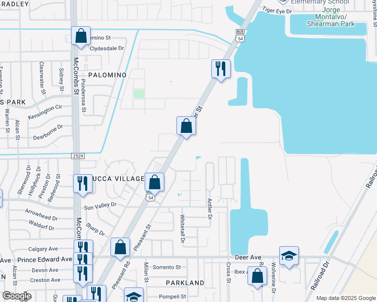 map of restaurants, bars, coffee shops, grocery stores, and more near 10400 Dyer Street in El Paso