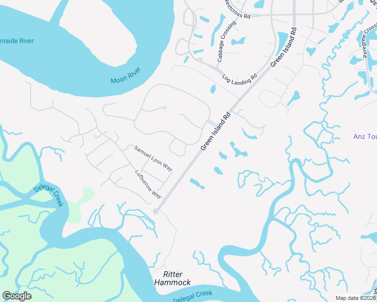 map of restaurants, bars, coffee shops, grocery stores, and more near 34 Dream Maker Circle in Savannah