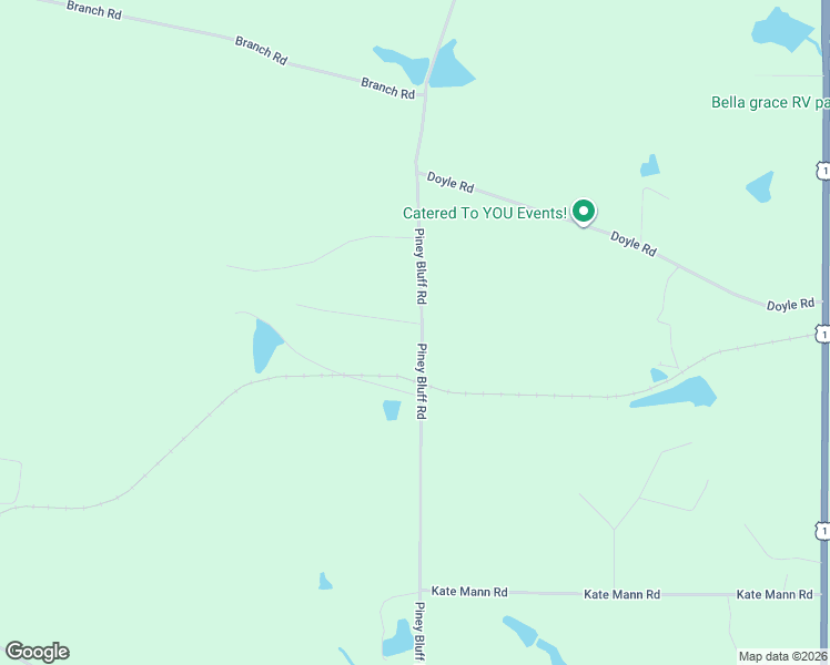map of restaurants, bars, coffee shops, grocery stores, and more near Piney Bluff Road in Baxley