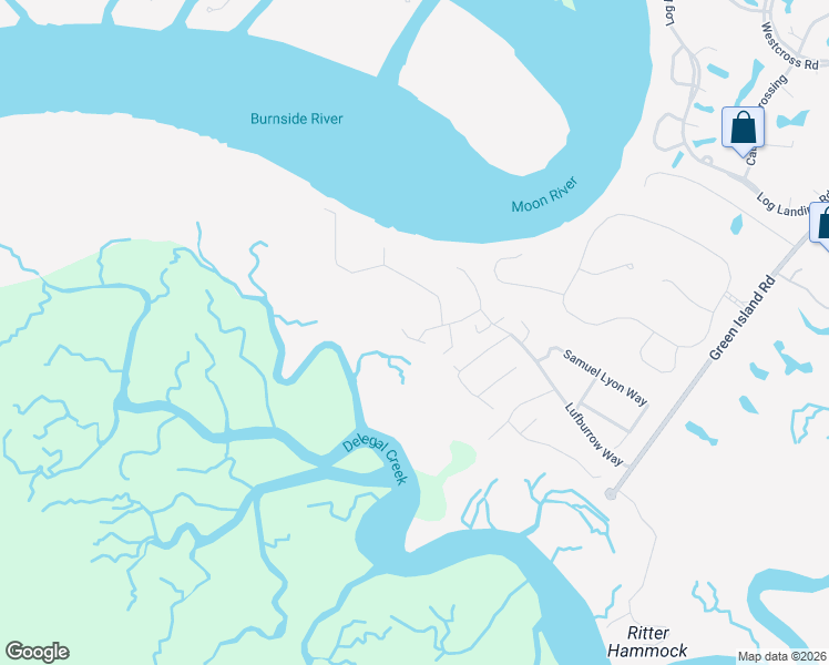 map of restaurants, bars, coffee shops, grocery stores, and more near 110 Seven Mile View in Savannah