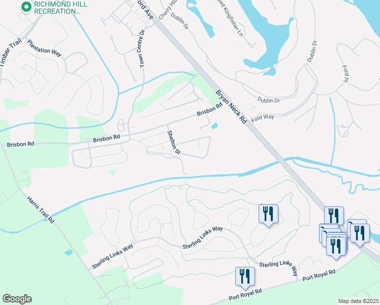 map of restaurants, bars, coffee shops, grocery stores, and more near 165 Shelton Street in Richmond Hill