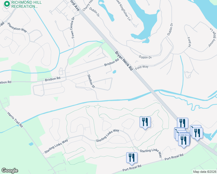 map of restaurants, bars, coffee shops, grocery stores, and more near 215 Shelton Street in Richmond Hill