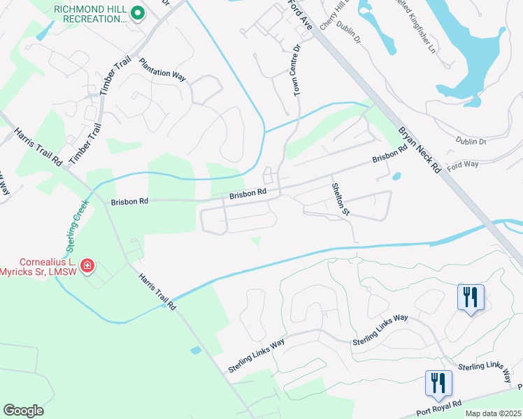 map of restaurants, bars, coffee shops, grocery stores, and more near 20 Glen Way in Richmond Hill