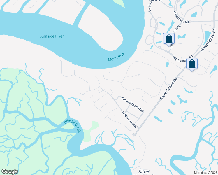 map of restaurants, bars, coffee shops, grocery stores, and more near 9 Doctor Louis Way in Savannah