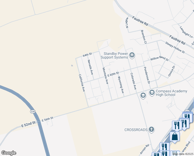 map of restaurants, bars, coffee shops, grocery stores, and more near 6000 Nevada Avenue in Odessa