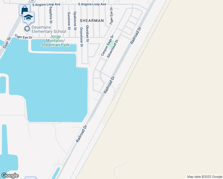 map of restaurants, bars, coffee shops, grocery stores, and more near 10500 Railroad Drive in El Paso