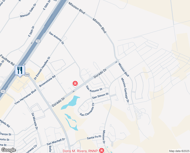 map of restaurants, bars, coffee shops, grocery stores, and more near 3933-3935 Dorado Drive in Odessa