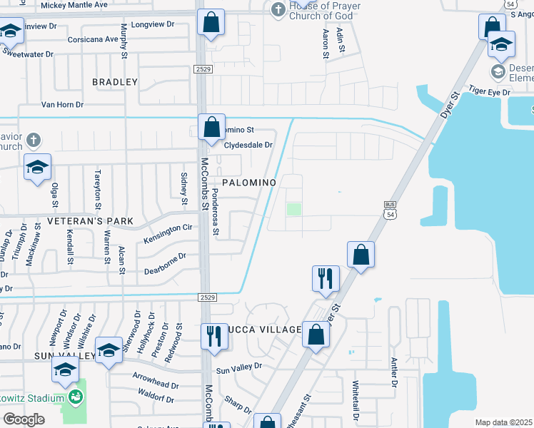 map of restaurants, bars, coffee shops, grocery stores, and more near 10501 Hidden Villas Street in El Paso