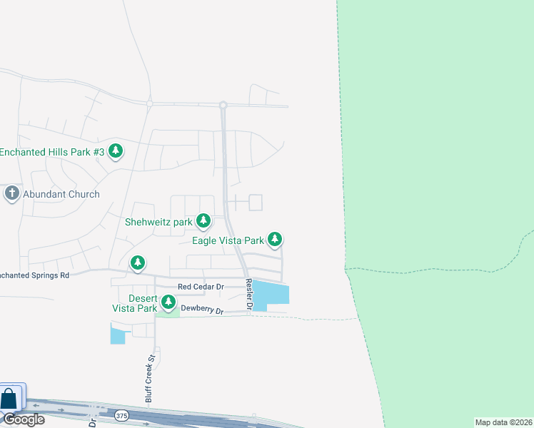 map of restaurants, bars, coffee shops, grocery stores, and more near 2309 Rory Way in El Paso