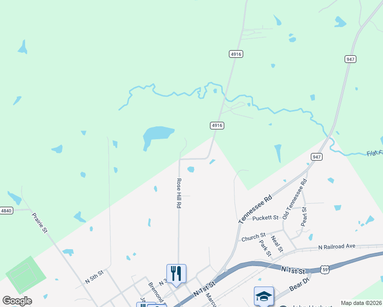 map of restaurants, bars, coffee shops, grocery stores, and more near 486 Cr 4813 C4 4916 in Timpson