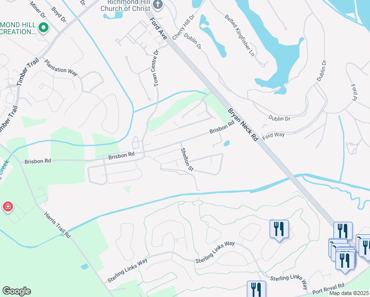 map of restaurants, bars, coffee shops, grocery stores, and more near 35 Shelton Street in Richmond Hill