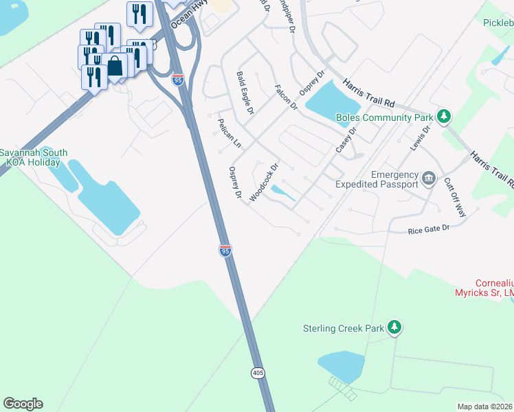 map of restaurants, bars, coffee shops, grocery stores, and more near 701 Osprey Drive in Richmond Hill
