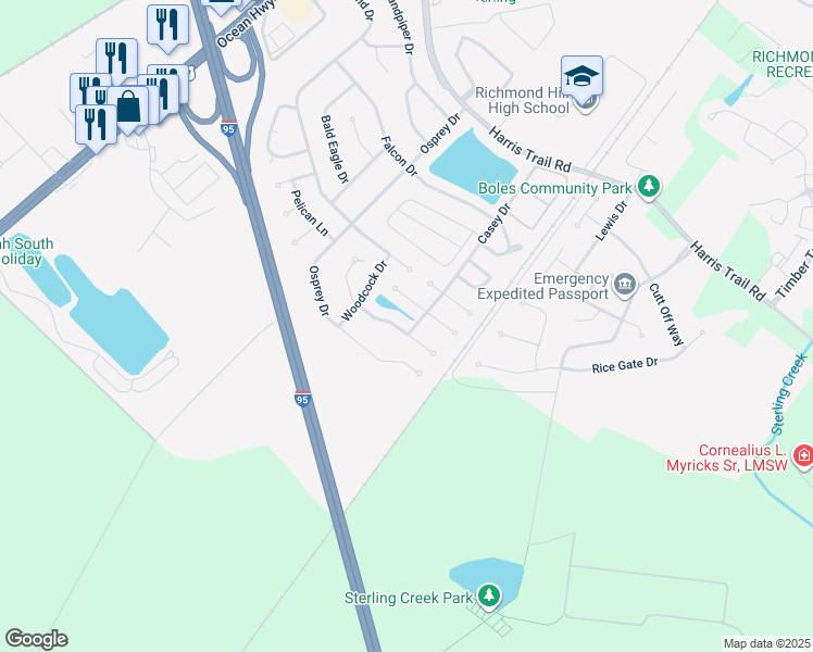 map of restaurants, bars, coffee shops, grocery stores, and more near 123 Whippoorwill Lane East in Richmond Hill