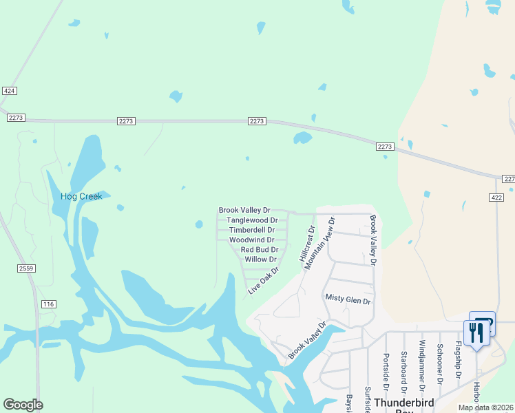 map of restaurants, bars, coffee shops, grocery stores, and more near 3370 Brook Valley Drive in May