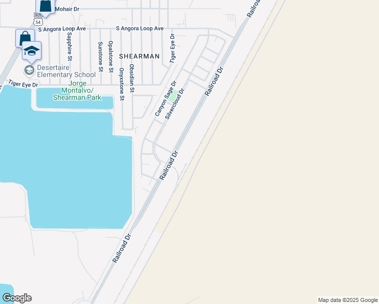 map of restaurants, bars, coffee shops, grocery stores, and more near 10500 Railroad Drive in El Paso