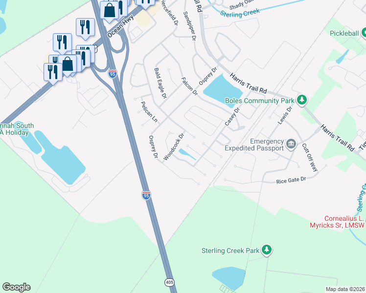 map of restaurants, bars, coffee shops, grocery stores, and more near 94 Egrets Nest Lane in Richmond Hill