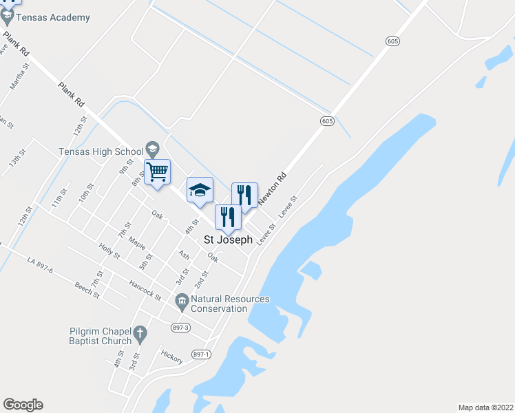 map of restaurants, bars, coffee shops, grocery stores, and more near North in Saint Joseph