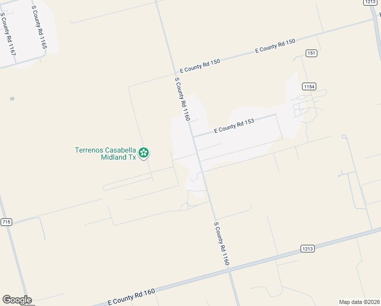 map of restaurants, bars, coffee shops, grocery stores, and more near 6836-6960 South County Road 1160 in Midland