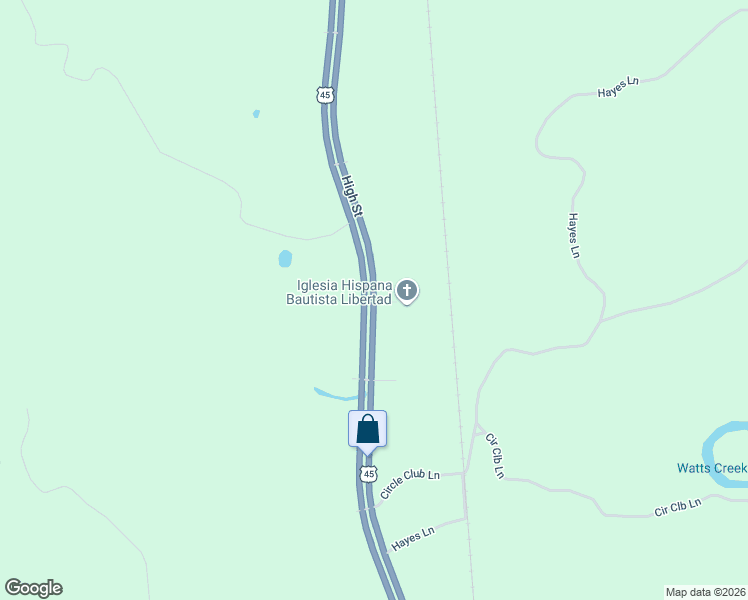 map of restaurants, bars, coffee shops, grocery stores, and more near 8223 High Street in Shubuta