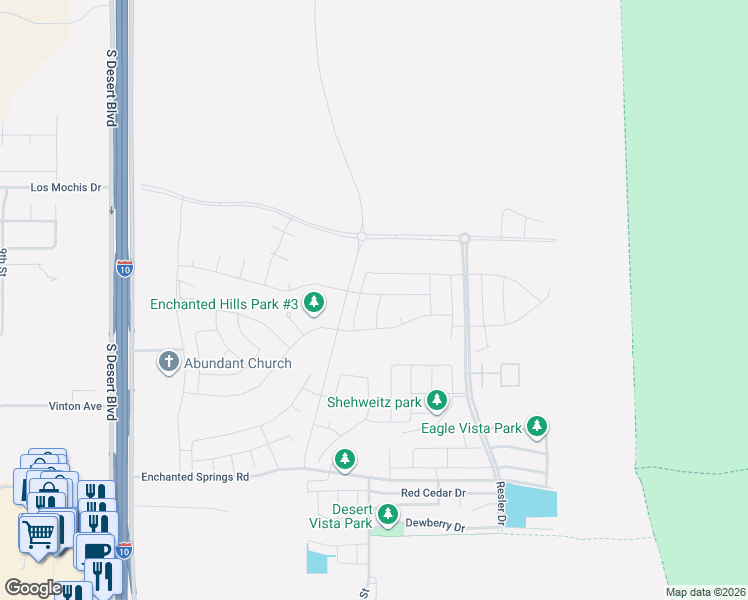 map of restaurants, bars, coffee shops, grocery stores, and more near Northwestern Drive in Canutillo