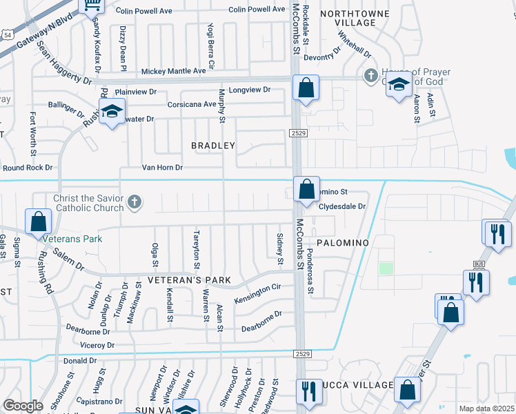 map of restaurants, bars, coffee shops, grocery stores, and more near 10600 Josie Place in El Paso