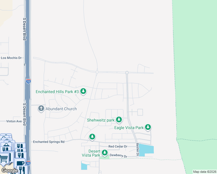 map of restaurants, bars, coffee shops, grocery stores, and more near in Canutillo