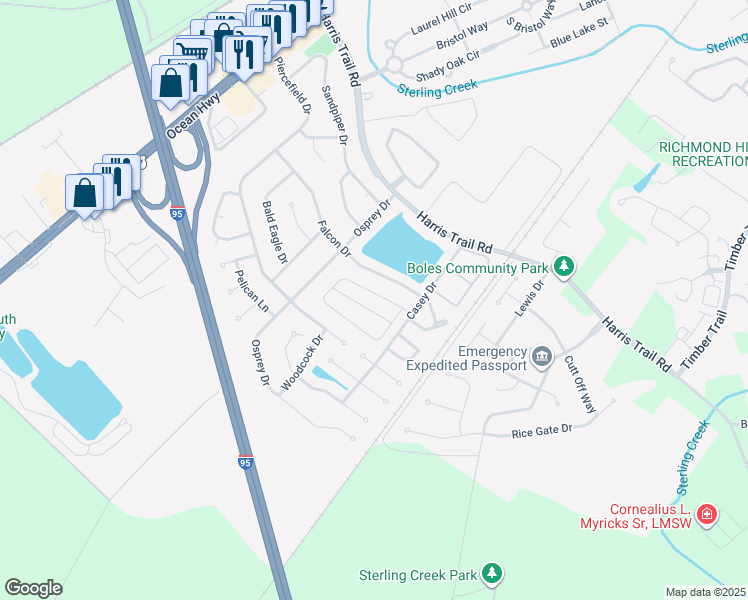 map of restaurants, bars, coffee shops, grocery stores, and more near 101 Teal Lake Drive in Richmond Hill