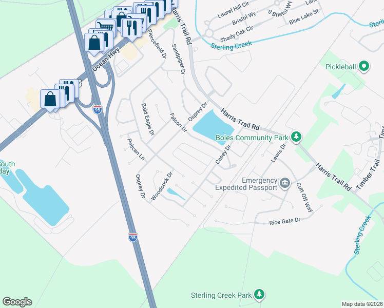 map of restaurants, bars, coffee shops, grocery stores, and more near 96 Blue Wing Drive in Richmond Hill