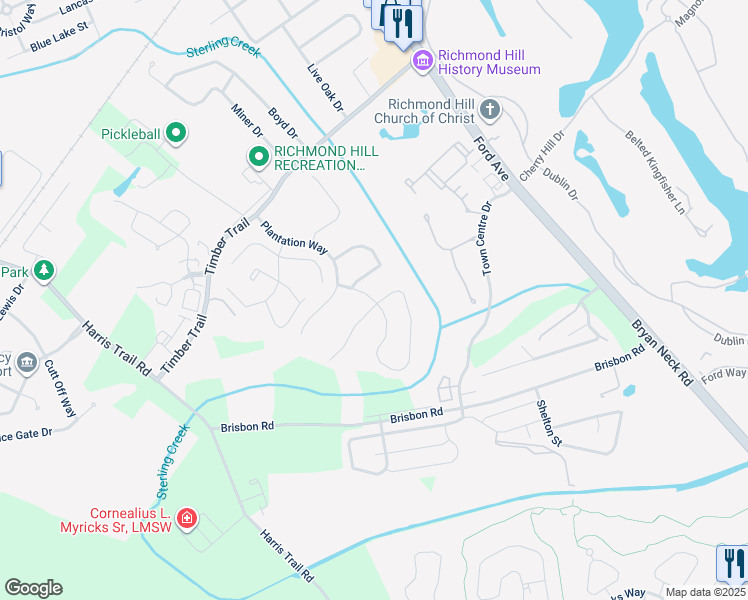 map of restaurants, bars, coffee shops, grocery stores, and more near 68 Whitaker Way in Richmond Hill