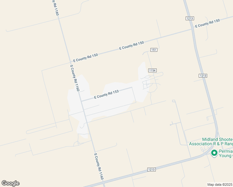 map of restaurants, bars, coffee shops, grocery stores, and more near 3212 East County Road 153 in Midland