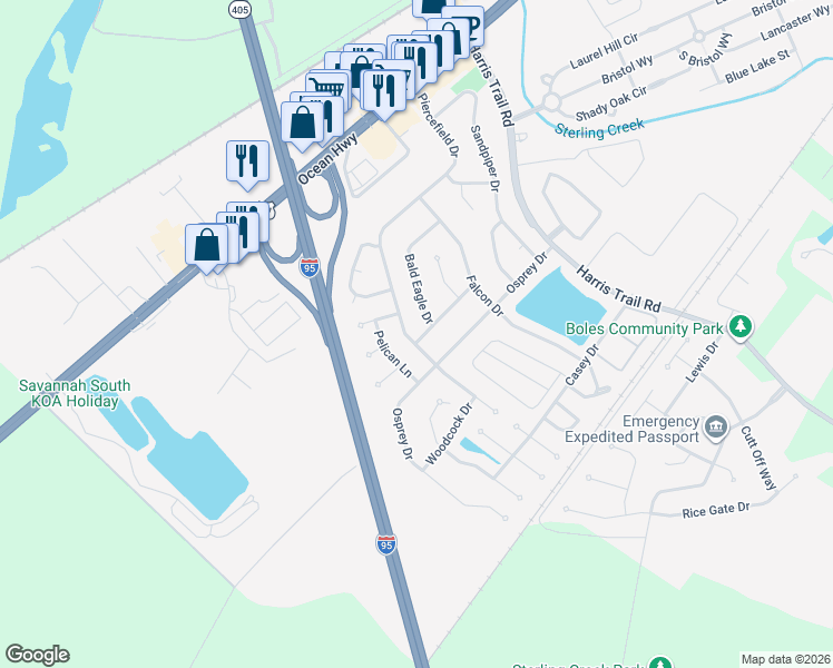 map of restaurants, bars, coffee shops, grocery stores, and more near 131 Blue Heron Drive in Richmond Hill