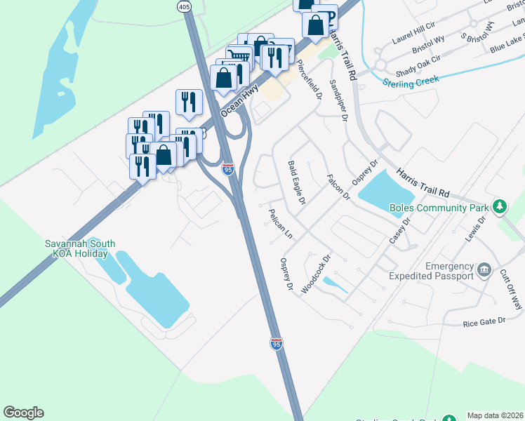 map of restaurants, bars, coffee shops, grocery stores, and more near 95 Eagle Nest Lane in Richmond Hill