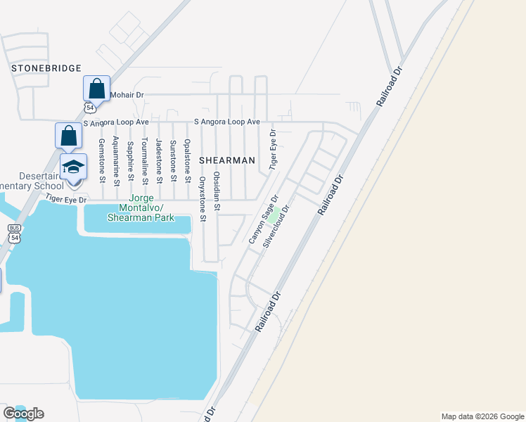 map of restaurants, bars, coffee shops, grocery stores, and more near 6655 Tiger Eye Drive in El Paso
