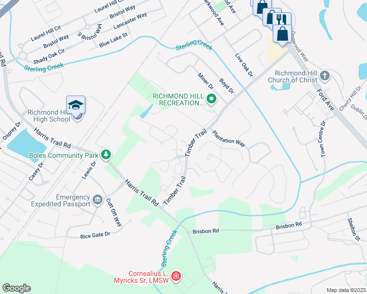 map of restaurants, bars, coffee shops, grocery stores, and more near 16 Lennox Court in Richmond Hill