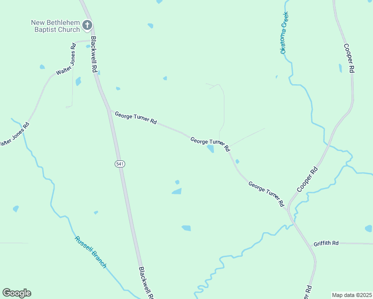 map of restaurants, bars, coffee shops, grocery stores, and more near 222 George Turner Road in Mendenhall