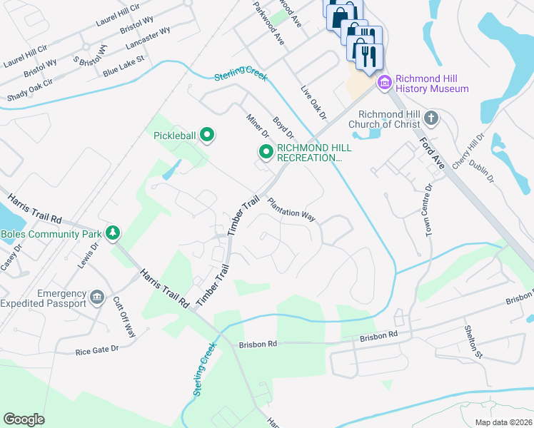 map of restaurants, bars, coffee shops, grocery stores, and more near 40 Golden Rod Loop in Richmond Hill
