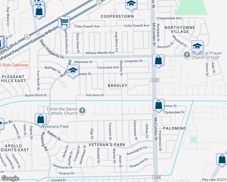 map of restaurants, bars, coffee shops, grocery stores, and more near 10701 Levelland Place in El Paso