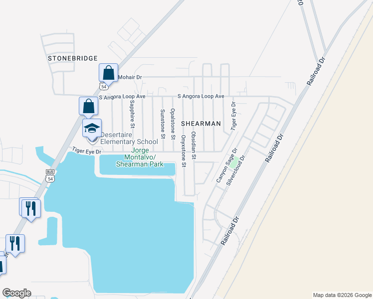 map of restaurants, bars, coffee shops, grocery stores, and more near 10700 Onyxstone Street in El Paso