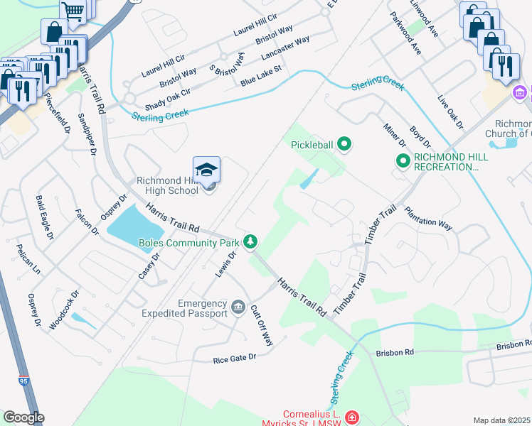 map of restaurants, bars, coffee shops, grocery stores, and more near 10 Brisbon Hall Lane in Richmond Hill