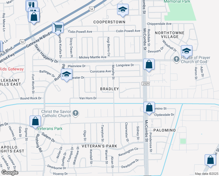 map of restaurants, bars, coffee shops, grocery stores, and more near 10701 Levelland Place in El Paso