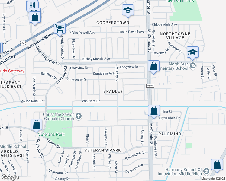 map of restaurants, bars, coffee shops, grocery stores, and more near 10701 Levelland Place in El Paso