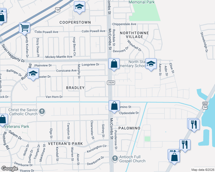 map of restaurants, bars, coffee shops, grocery stores, and more near 5784 Port Lavaca Drive in El Paso