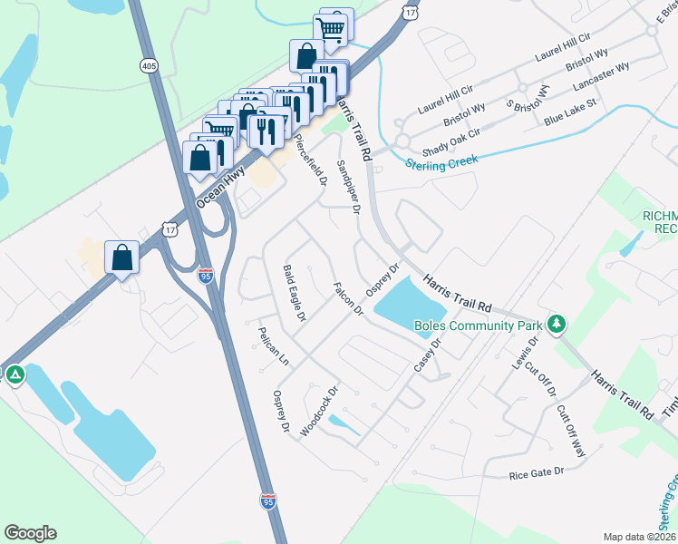 map of restaurants, bars, coffee shops, grocery stores, and more near 147 Falcon Drive in Richmond Hill