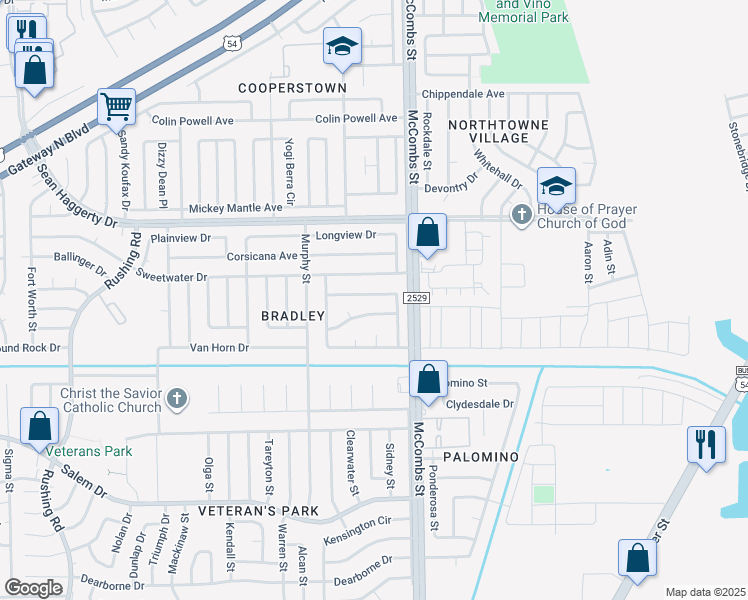 map of restaurants, bars, coffee shops, grocery stores, and more near 5749 Port Lavaca Drive in El Paso