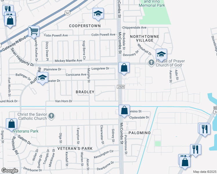 map of restaurants, bars, coffee shops, grocery stores, and more near 5749 Port Lavaca Drive in El Paso