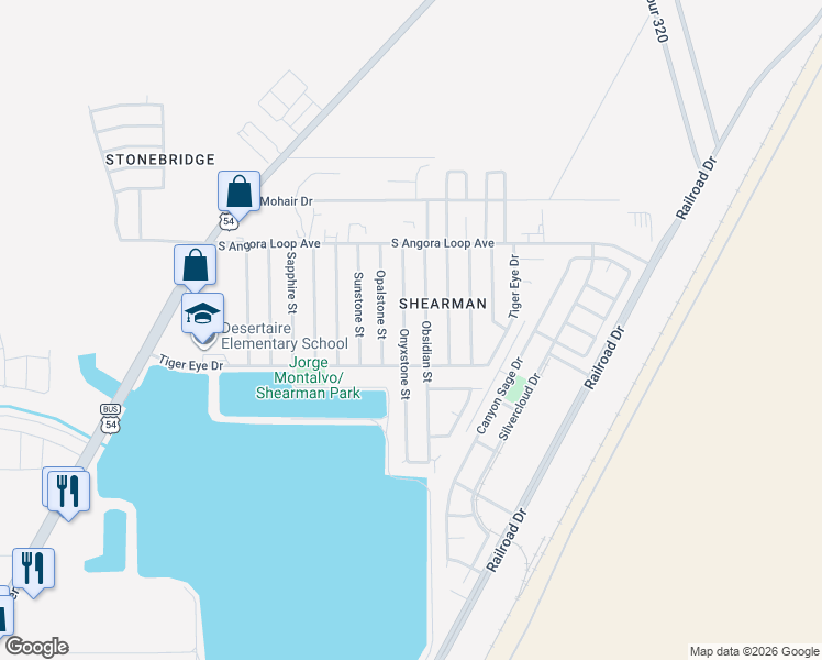 map of restaurants, bars, coffee shops, grocery stores, and more near 10736 Onyxstone Street in El Paso