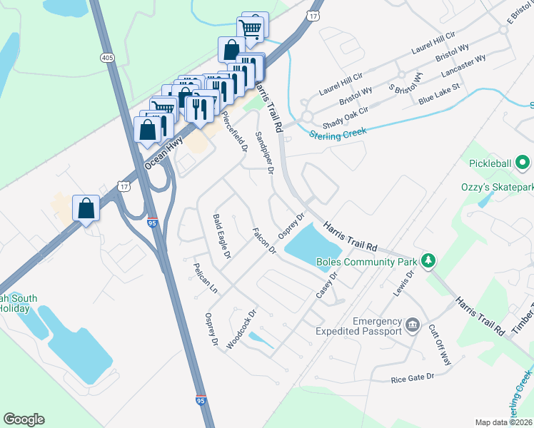 map of restaurants, bars, coffee shops, grocery stores, and more near 147 Falcon Drive in Richmond Hill