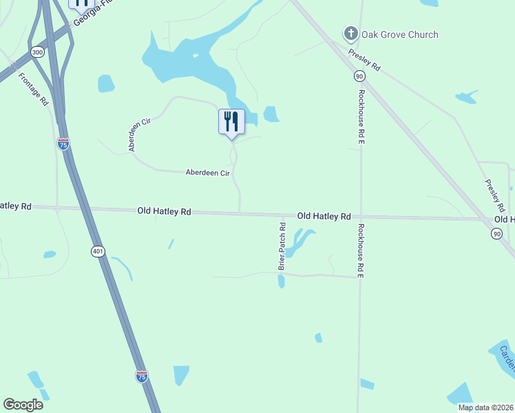 map of restaurants, bars, coffee shops, grocery stores, and more near 2909 Old Hatley Road in Cordele