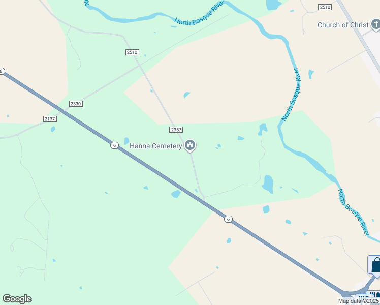 map of restaurants, bars, coffee shops, grocery stores, and more near County Road 2357 in Meridian