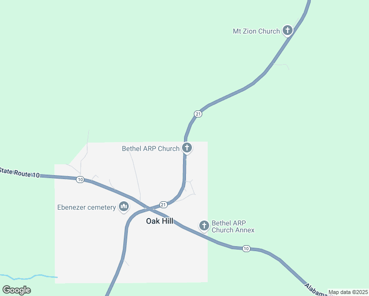 map of restaurants, bars, coffee shops, grocery stores, and more near Alabama 21 in Montgomery